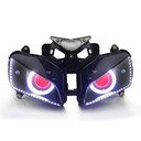 026 Headlight Honda Cbr1000Rr 2004 2005 2006 2007 Angel Eye Strip Light Red Demon Eyes Hid Kit